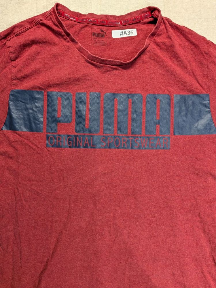 Puma Red T Shirt Big Logo Streetwear imagen 2